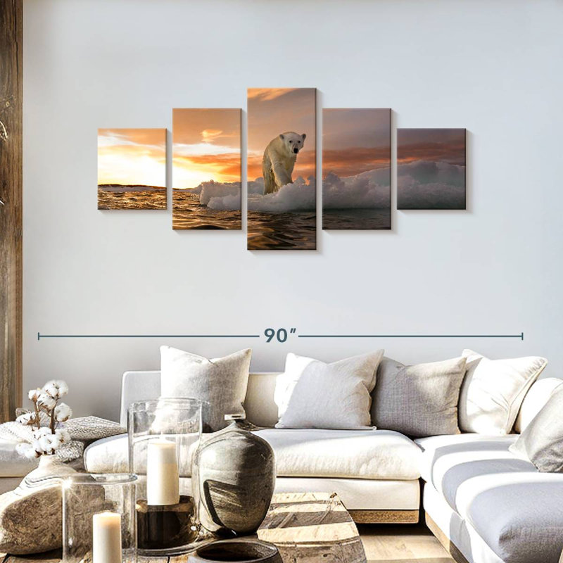 Polar Bear Iceberg Walk, 30" H x 68" W