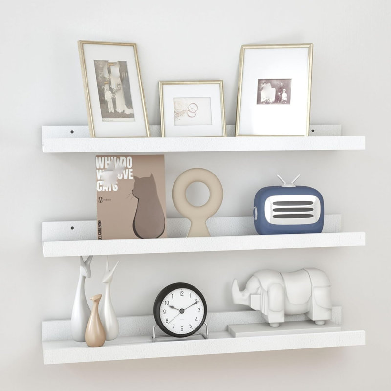 4.5 cm H x 90 cm W Floating Shelf Bookcase