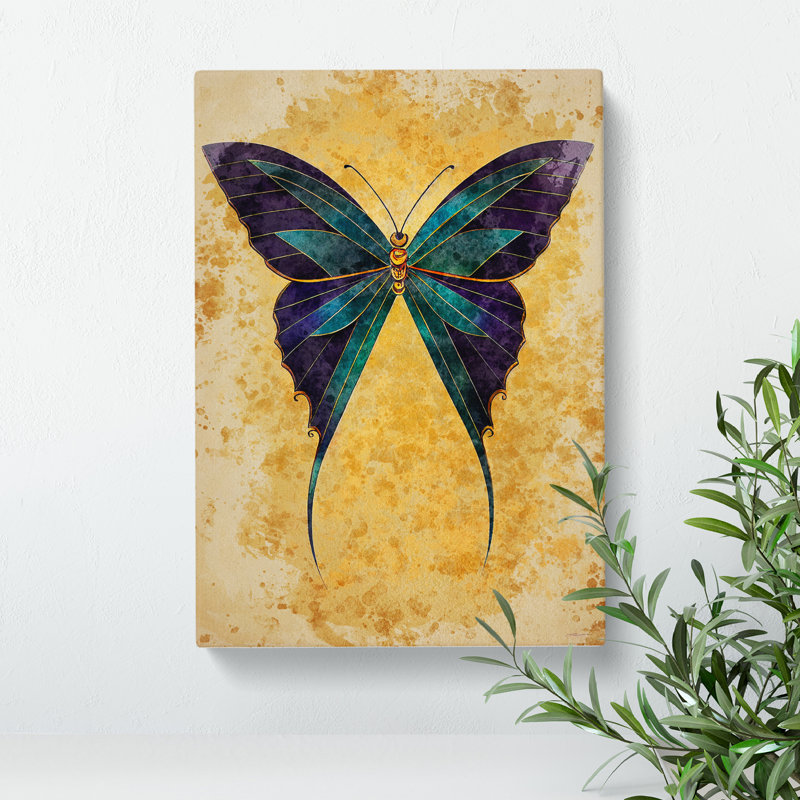 Butterfly In Watercolour No.4 - Wrapped Canvas, 50cm H x 35cm W x 3cm D
