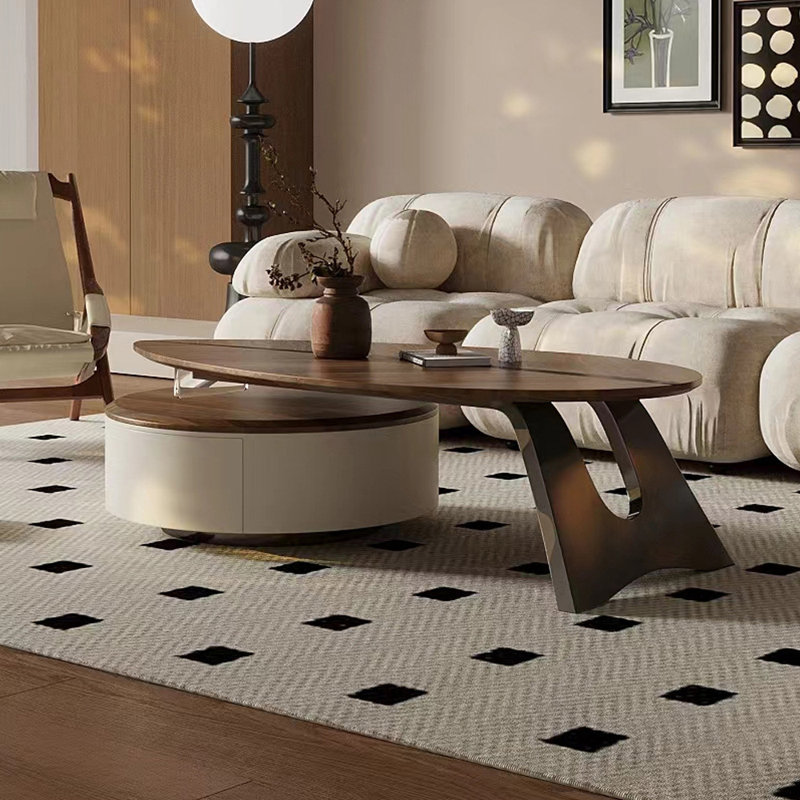 Table basse simple en forme de feuille