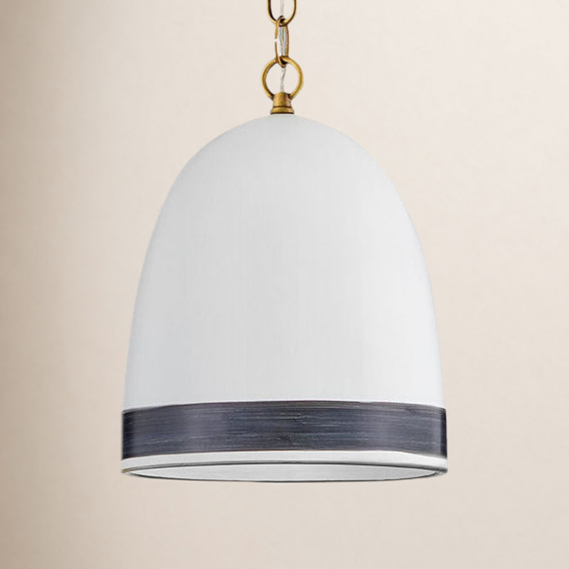 Felipa 1 - Light Heritage Brass With Black Accents Dome Pendant