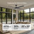 Burslem 56'' Indoor / Outdoor Ceiling Fan with Light and Remote, Color Changing LED, 6-Speed, 4-Blade, Quiet DC Motor – Matte Black-167922983-167922978