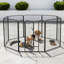 8 panneaux de enclos pour animaux en métal avec porte simple, forme de bricolage-125284018-124607314