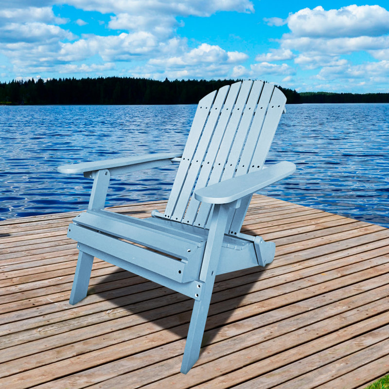 Chaise Adirondack pliante en bois massif Boisvert, Turquoise