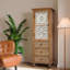 Armoire de rangement haute et étroite à 3 tiroirs pour le salon - Rustique