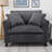 46.5" Single Lazy Sofa Chair Comfortable Corduroy Armchair with Backrest & Soft Cushion, Ergonomic Lounge Chair for Living Room & Bedroom-717339211