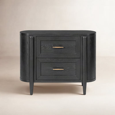 2-Drawer Oak Nightstand