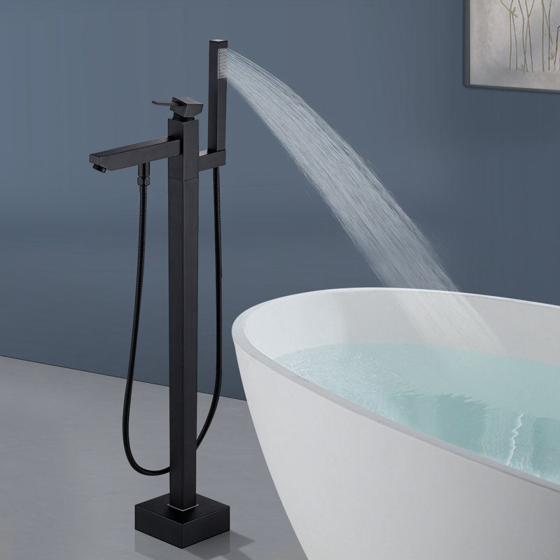 Robinet de baignoire autoportant à poignée simple Topcraft, Noir mat