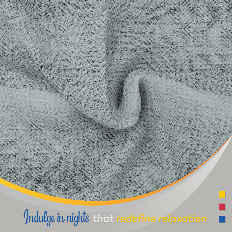 Couverture 100% coton tissée à la main, Bleu clair, Double / double