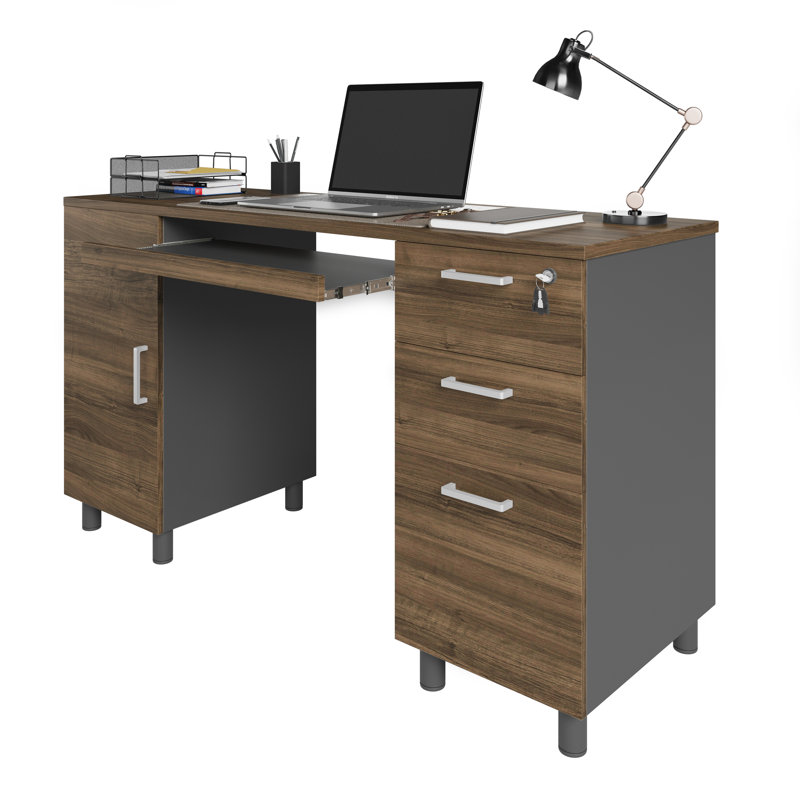 Bureau Alpheratz, Noyer cassé / noir