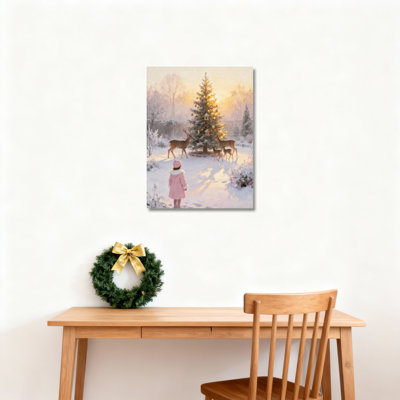 «Winter Deer Scene», art mural