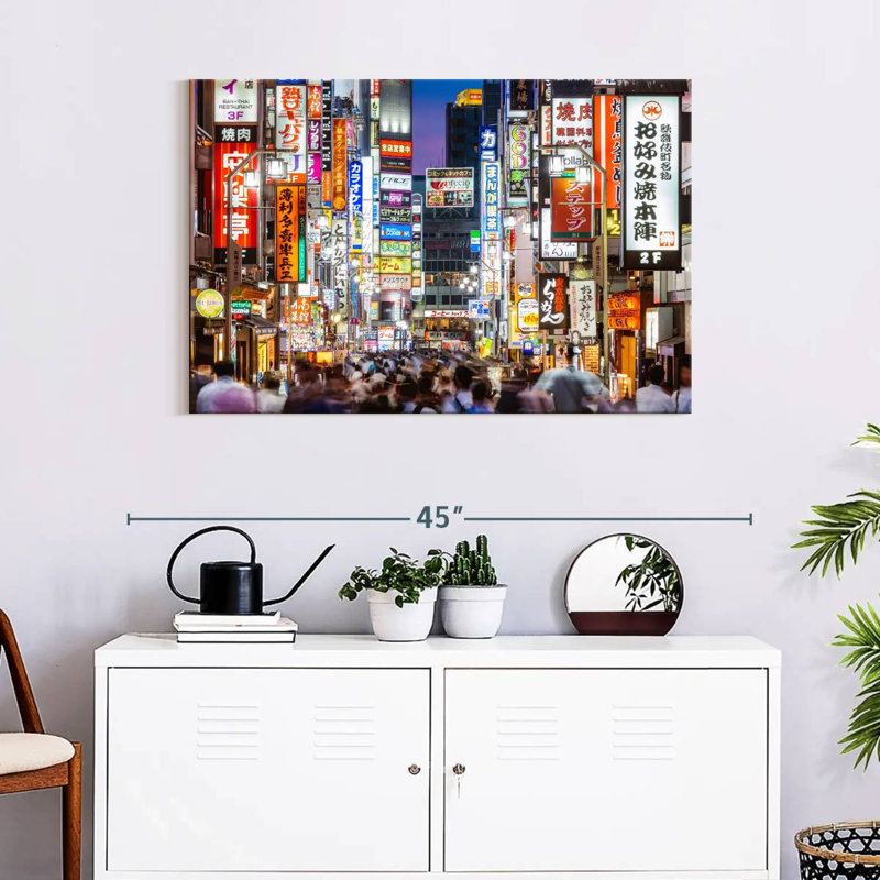 Crowded Shinjuku Tokyo, 24" H x 36" W