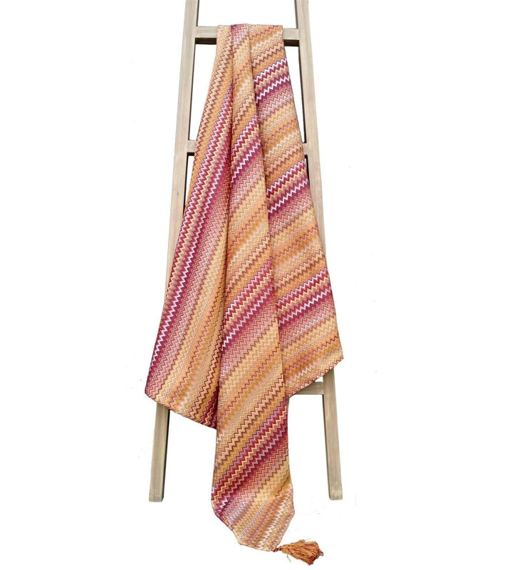 Throw Blanket, 254cm x 228cm, Yellow Chevron / Zig Zag