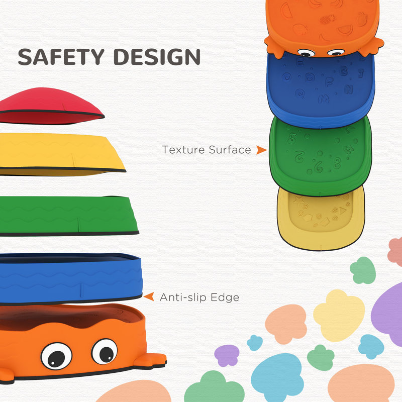 HOMCOM Plastic Balance Stepping Stones