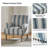 Arching Armchair with Solid Wood Legs and Nailhead Trim-619850010