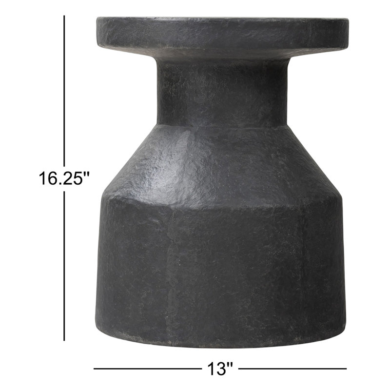 Odeon Concrete Top End Table, Black