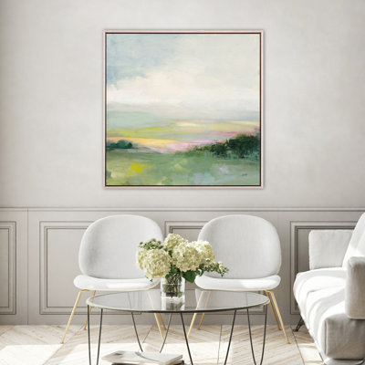 «Glowing Valley», peinture sur toile à cadre flottant