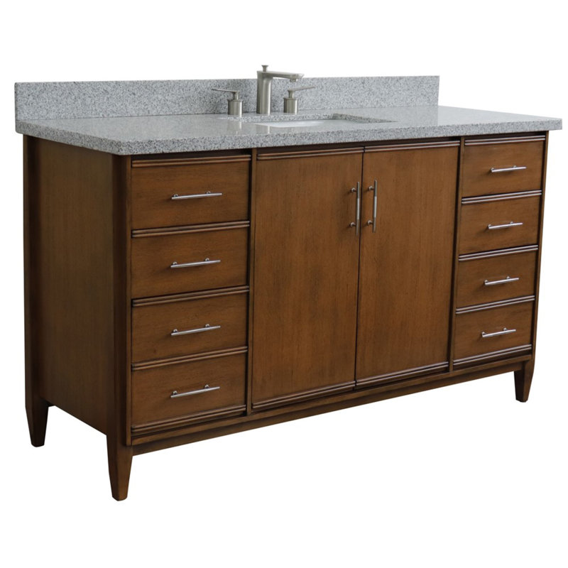 Ensemble de meuble-lavabo simple 61 po Harvin, gris