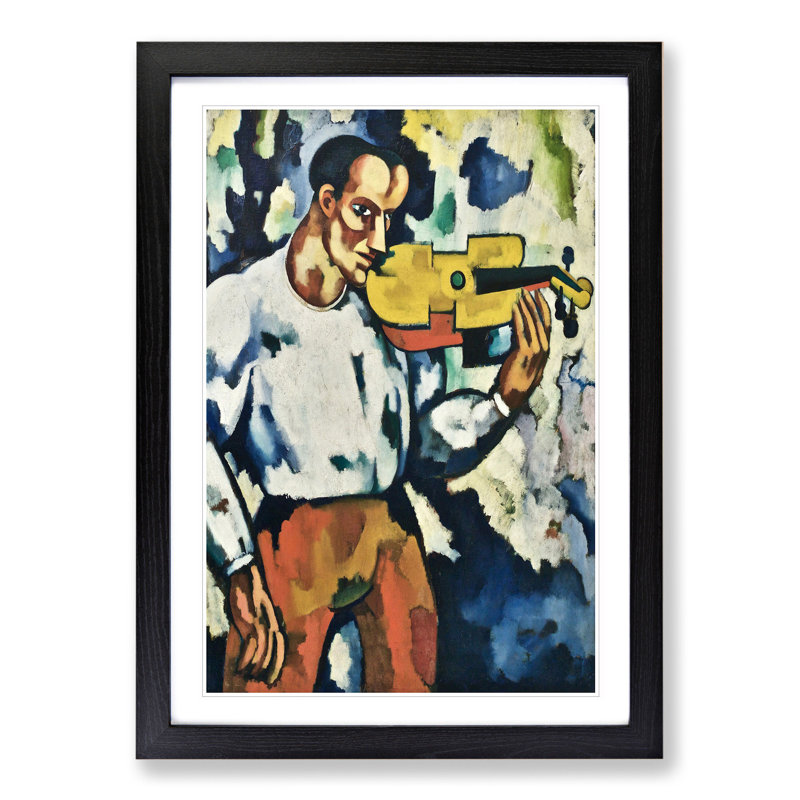 Deaf Music by Amadeo De Souza-Cardoso - Picture Frame Graphic Art, Black Framed, 36cm H x 27cm W x 2cm D
