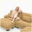 Canapé modulaire en U en forme de U avec 2 repose-pieds et traversins, canapé-lit 3 places combiné gratuit pour le salon-133671292