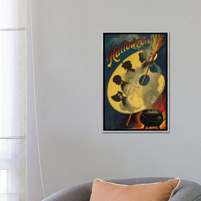 Halloween, l'art noir, 1912 - reproduction d'art murale - toile encadrée