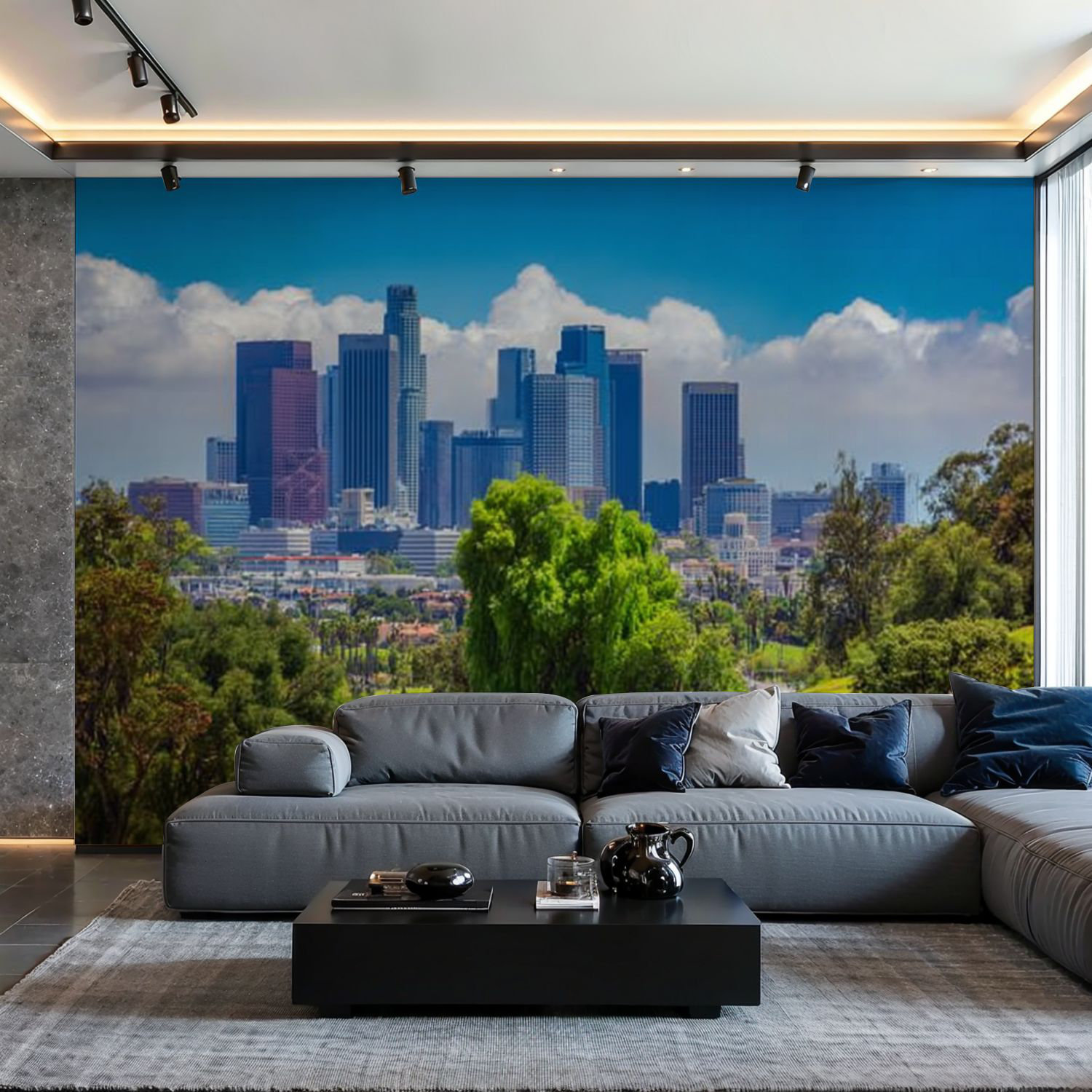 Latitude Run® Peel and Stick Wallpaper Wall Mural foliage fills ...