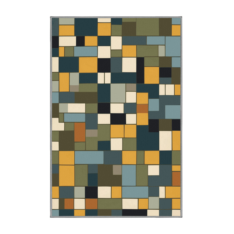 Tiled Grounds Rug, Rectangle 8' x 10'