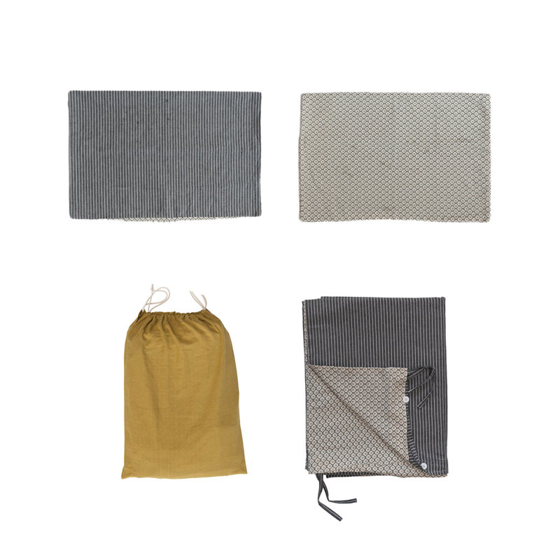 Cotton Double Sided Duvet Cover 2 Shams, Queen Duvet Cover + 2 Shams