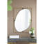 Miroir coquelicot avec cadre en métal doré 30 po x 1 po x 40 po - Pièce de décoration de salle de bain et de décoration de style ovale moderne Élément chic