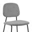 Chaises de salle à manger modernes en velours gris, structure en métal, ensemble de 2 pour la cuisine