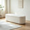 Banc de rangement rembourré et rembourré en fausse fourrure de 45,5 po Matt