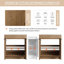 Ensemble de meuble-lavabo double 72 po avec 5 portes et lavabo en céramique Diandrea-128496225