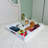 White Rectangular 16X20 Inches Acrylic Ottoman Tray Decorative S...