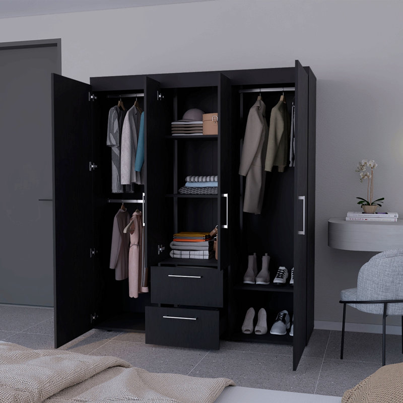 Armoire, chambre à coucher pour vêtements, blanc