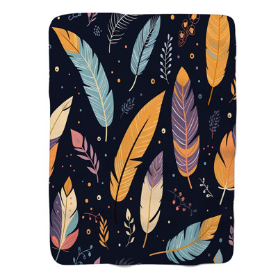 Feathered Design - 1 Piece Premium Blanket