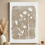 Silhouette botanique de style aquarelle, fleurs blanches - Impression d'art mural aquarelle sur toile tendue sur châssis, 61 cm (H) x 91 cm (L), prête à accrocher