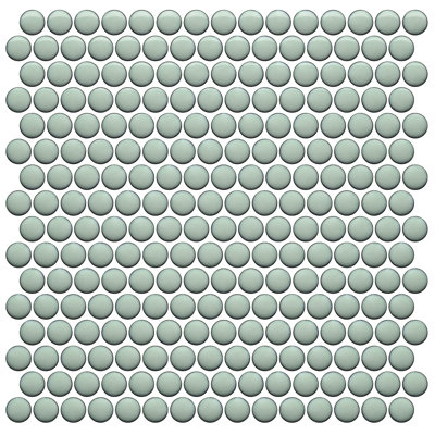 Glossy Penny Round 12x12 Mosaic Tile Porcelain for Wall & Floor tile (set of 20)