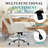 Comfy Upholstered Fabric Computer Desk Chair with Armrests and Wheels-1954229850
