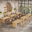 Table de salle à manger moderne, table de cuisine en bois-90288556