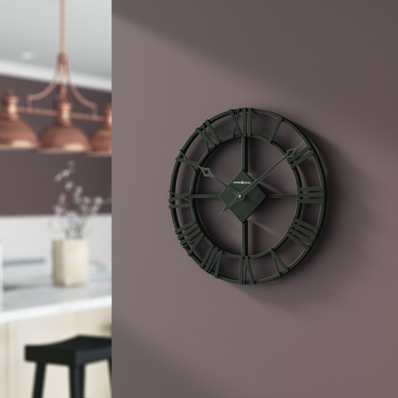 Howard Miller 14-Inch Noir Wrought Iron Round Wall Clock