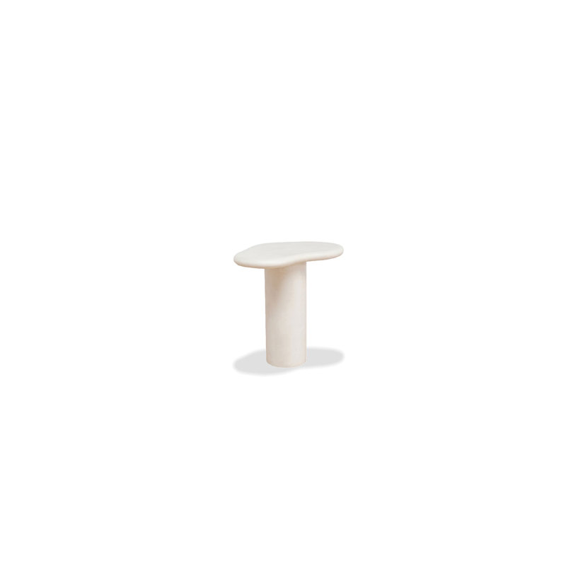 Table de bout Puddle, Ivoire ivoire, H 14 po x l 20 po x P 24 po