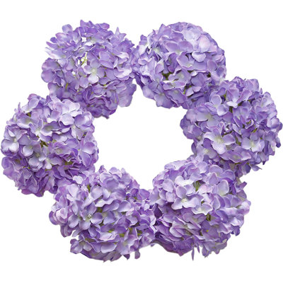 6-pack Purple Silk Hydrangea Flowers With Stems