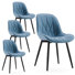 Chardee Tufted Upholstered Dining Chairs Faux Leather Waterproof Side Chair With Metal Frame