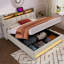 Lit plateforme tapissier avec système de rangement hydraulique, chargement DEL et USB (sans matelas)-868334101-868334091