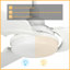 Ventilateur de plafond intelligent à 3 pales avec DEL, télécommande et ensemble d'éclairage inclus-390310416-377967202