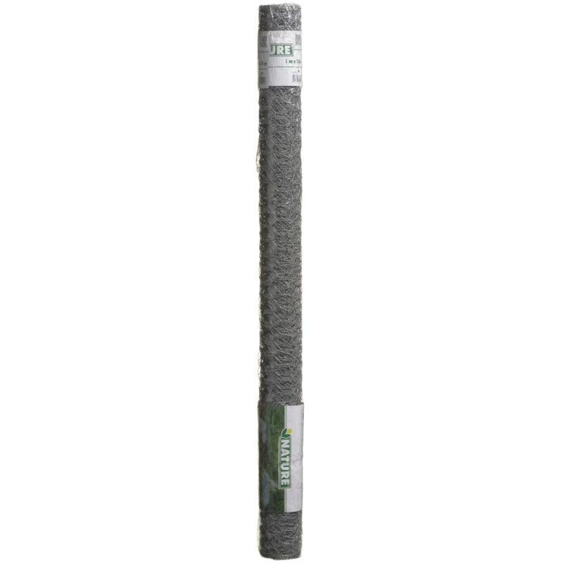 Nature Wire mesh Hexagonal 0.5 x 2.5m 25mm Galvanised Steel
