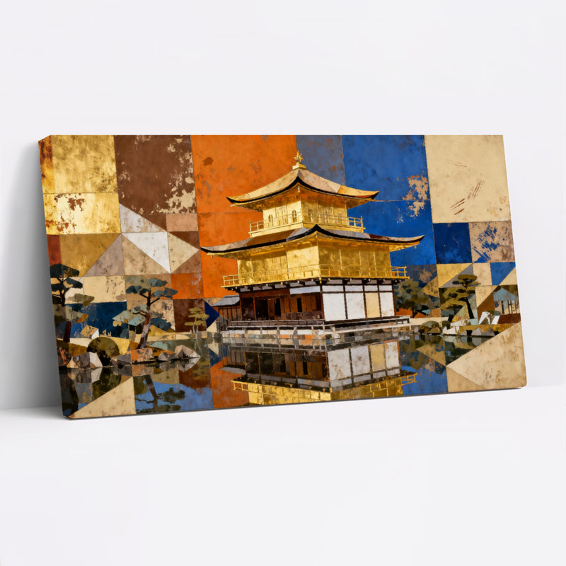 Golden Pagoda, H 12 po x l 36 po
