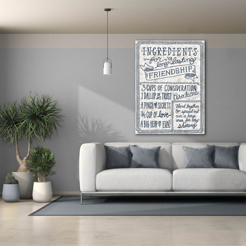 «Ingredients For Life Ditzy Floral 4 Neutral» par Mary Urban, art mural sur toile, H 54 po x l 40 po x P 1,5 po