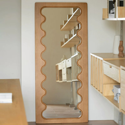 Miroir pleine grandeur en bois naturel