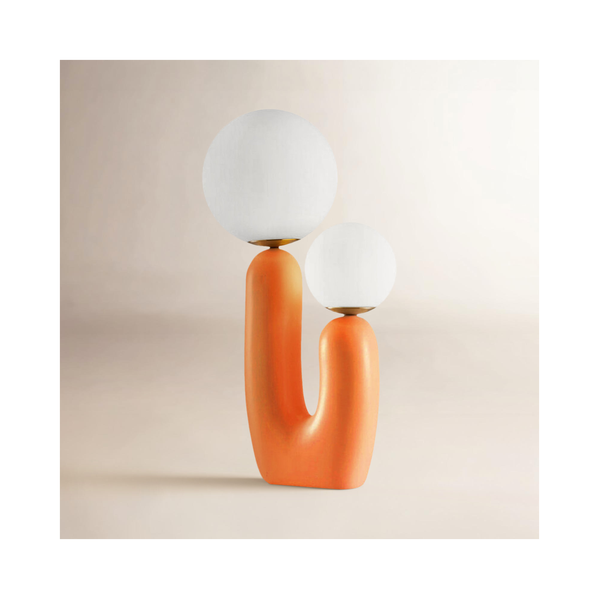 Yuma Resin Table Lamp, Orange